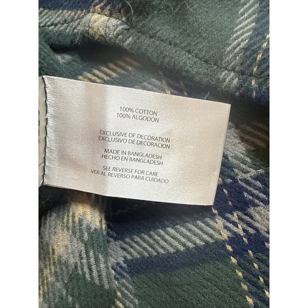 Woolrich Shirt Mens XL Blue Plaid Brawny Flannel Thick Shacket Gorpcore Outdoors - Picture 8 of 8